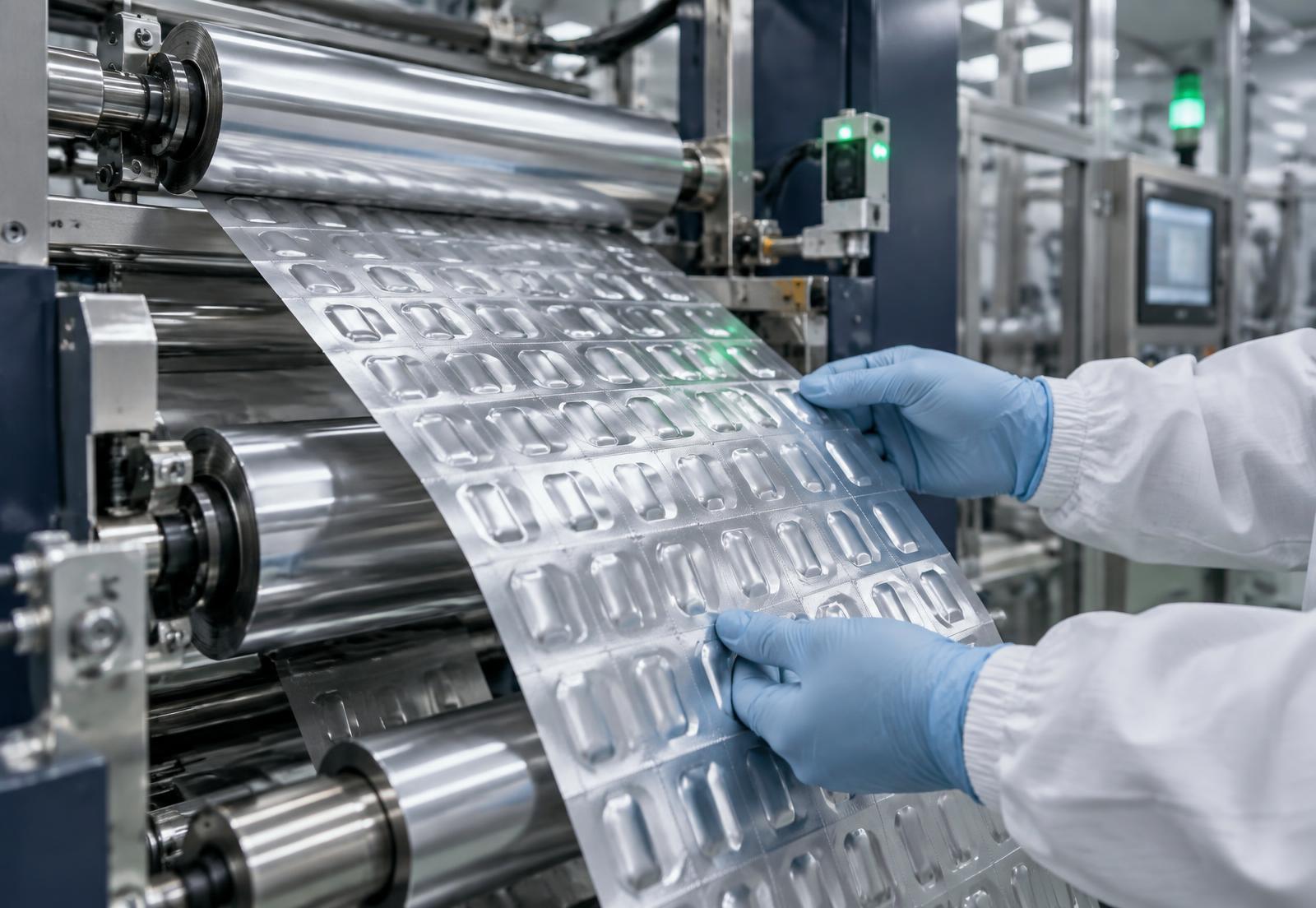 Precision inspection of pharmaceutical foil on a modern line